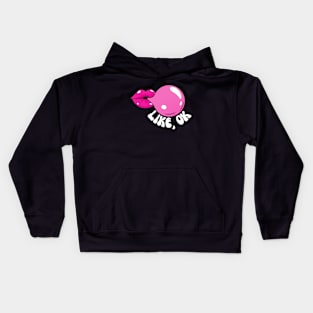 LIKE, OK - Pink Lips Bubblegum Kids Hoodie